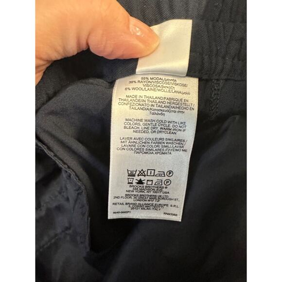 NEW 346 Brooks Brothers Performance Knit Modal blend Pants Size 14 Navy $99 D43 - Picture 4 of 6